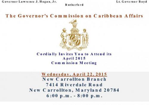 The Governor's Commission on Caribbean Affairs April 2015 Commission Meeting